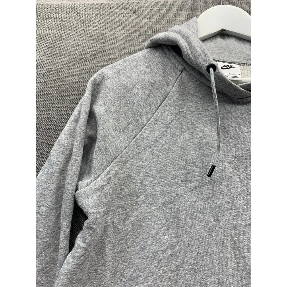 Nike Sportswear Club Hoodie Mens Small Heather Gray Fleece Lined‎ Raglan Sleeve